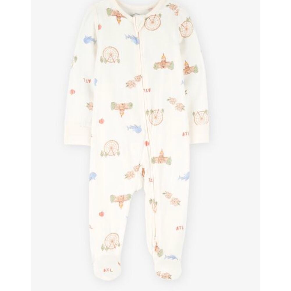 PurelySoft Carter's 18 Months Footie Zippy Sleeper Bamboo ATL Atlanta Print